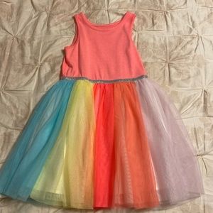 Cat and jack tulle rainbow dress
